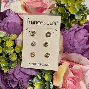 Francesca’s Gold Rhinestone Stud Pack